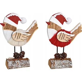 Obraz Figurka - Ptáček v čepici Mikuláše, velký, 13x17x5 cm