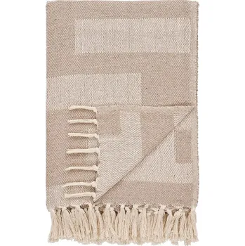 Bytový textil Deka s bavlnou House Nordic Adana 130 x 180 cm 3960921 béžová 12X