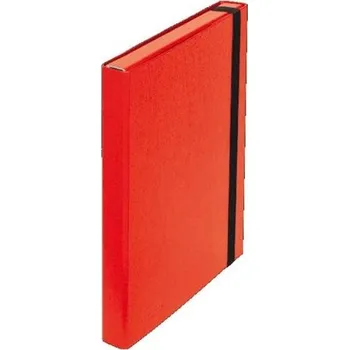 Archivační box Box na spisy Emba - A4, s gumičkou, červený