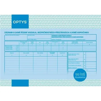 Tiskopis Záznam o provozu vozidla nákladní dopravy, 5x100l.