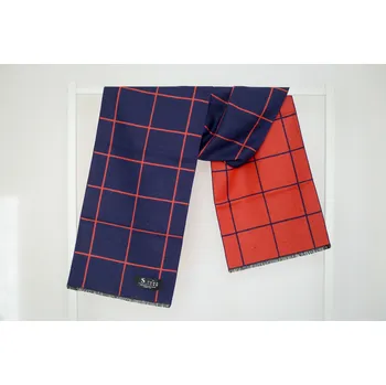 Šála Šála z česaného hedvábí kaviárovo-modrá oboustranná, HEDVÁBNÝ SVĚT