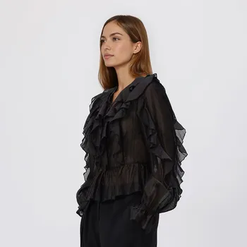 Dámská halenka Reserved - Halenka ze směsi lyocellu - černý - 404HN-99X - 404HN-99X-S