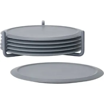 Podložky pod hrnečky se stojánkem 6 ks Singles, šedá - Zone Denmark