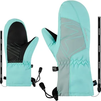 Dětské zimní rukavice Ziener Lavalino AS AW Jr radiant lagoon - palčáky s poutkem velikost rukavic 6 let (4)