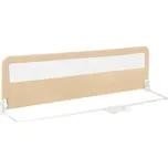 Dětská skládací zábrana postele BS10045MS s bezpečnostními popruhy, 180 cm, béžová - A COSTWAY