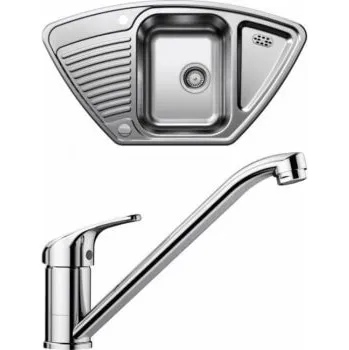 Nerezový dřez Blanco Set 06-A 25 Tipo 9 E Přírodní lesk + Daras Chrom