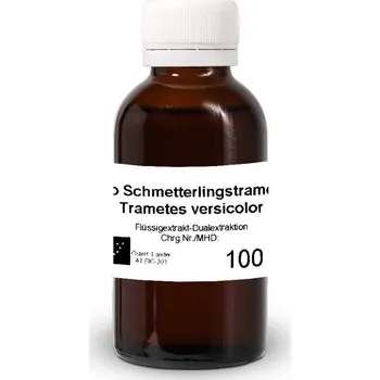 Přírodní produkt Tyroler Glückspilze Outkovka pestrá Trametes versicolor BIO Tekutý duální extrakt 100 ml