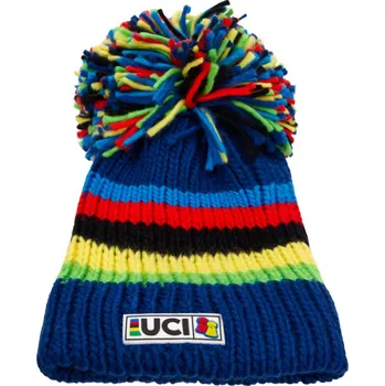 Čepice Zimní čepice SANTINI UCI Big Bobble - Blue