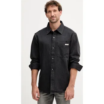 Pánská košile Džínová košile Calvin Klein Jeans LV04RD765G černá 99X, vel. XL