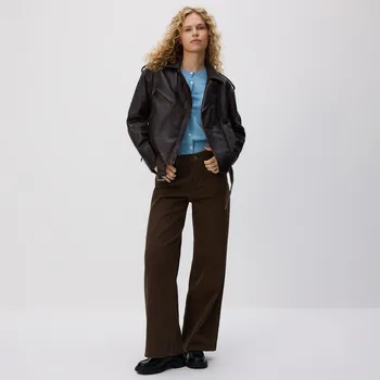 Dámské džíny Reserved - Džíny wide leg - hnědá - 532GE-88J - 532GE-88J-36