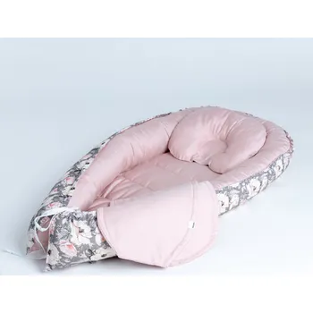 Hnízdečko pro miminko Tulimese Hnízdečko šípková růžička VARIANTY PROVEDENÍ HNÍZDEČKA: HNÍZDEČKO SOUPRAVA