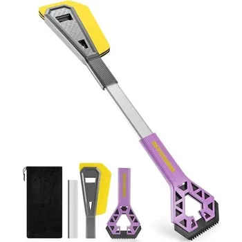 Motýlek Škrabka na led WORKEASE s koštětem, vyjímatelná multifunkční škrabka na led do auta. Tři strany