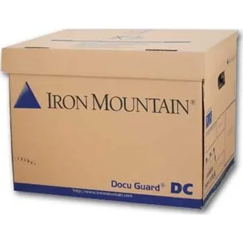 Archivační box Archivační krabice Iron Mountain - hnědá, s víkem, 42 x 31 x 32 cm,