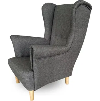 Křeslo Dětské křeslo ušák VISBY JUNIOR - masiv, látka, tmavě šedá Kupžidle