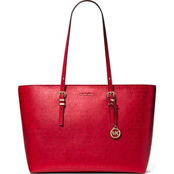 Módní doplněk Kabelka Michael Kors Quin tote metallic logo červená + doprava zdarma