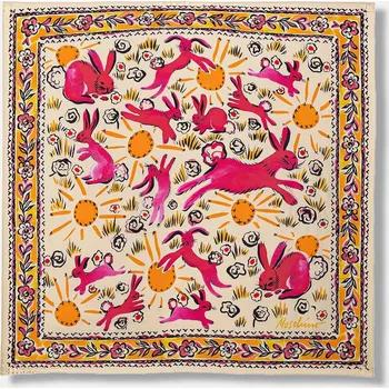 Módní doplněk Hedvábný šátek Moschino M3377.03549 béžová 01A, vel. ONE SIZE