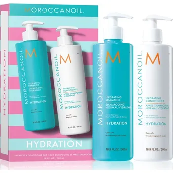Moroccanoil Hydration Moroccanoil Hydration hydratační šampon s arganovým olejem 500 ml + Moroccanoil Hydration hydratační kondicionér s arganovým olejem 500 ml kosmetická sada