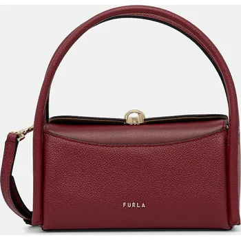Módní doplněk Kožená kabelka Furla Nicole Mini Boston Bag WE00893.BX4296.CGQ00 burgundské 93X, vel. ONE SIZE