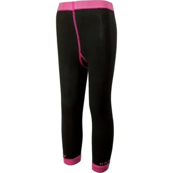 Chlapecké oblečení Unuo bambusové legíny UNITKA černé s fuchsiovou VEL. 98-104 (VÝPRODEJ)