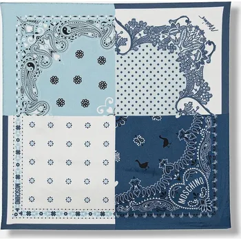 Šátek Hedvábný šátek Moschino M3371.03627 modrá 50A, vel. ONE SIZE