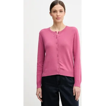 Dámský svetr Bavlněný kardigan United Colors of Benetton 1C19D502P fialová 44X, vel. XS