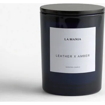 Svíčka Vonná svíčka La Mania Leather&Amber 180 g 5905549432471 námořnická modř 59X