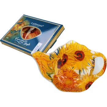 Obraz Krásný talířek na čajové sáčky - motiv Gogh, Slunečnice