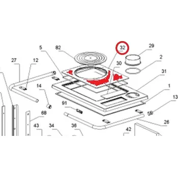 Krbová kamna La Nordica - náhradní litinová varná plotna - Rosetta, Regina 350