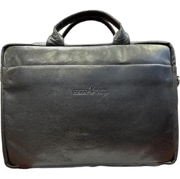 Pánská aktovka Green Wood Greenwood pánská kožená taška černá 5179 black