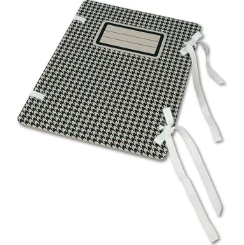 Spisové desky s tkanicí EMBA - kohoutí stopa černá, 1 ks