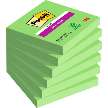 Samolepící bloček Samolepicí bloček Post-it Super Sticky - 76 x 76 mm - chřestový, 6 x