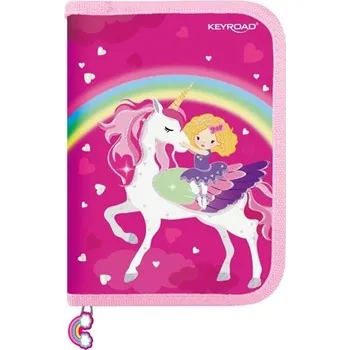 Penál Penál KEYROAD 1 patro, 2 chlopně, 42 ks, jednorože