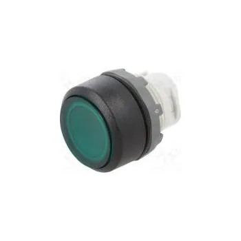 vypínač Přepínač tlačítkový 1-polohové 22mm zelená Podsv MLB-1 IP66