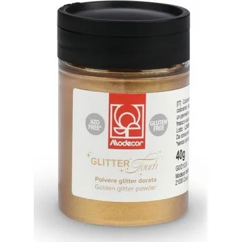 Jedlá dekorace na dort Modecor Zlatý prášek 40 g