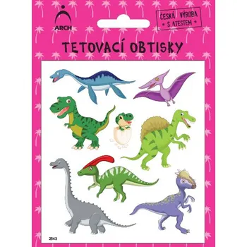 Odstranitelné tetování ARCH Dětské tetovací obtisky - dinosauři 03