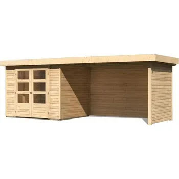 Zahradní domek Dřevěný zahradní domek ASKOLA 3 s přístavkem 280 Lanitplast