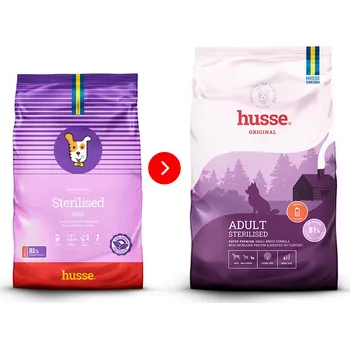 Krmivo pro psa Husse Adult Sterilised pro malá plemena, 2 kg (dříve Sterilised Mini) | Granulované krmivo pro kastrované a sterilizované psy malých plemen