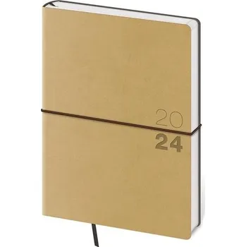 Diář Týdenní diář 2024 Flexio - A5, světle hnědý