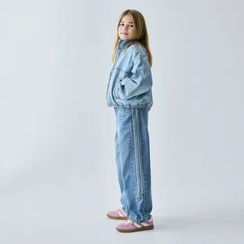 Dívčí džíny Reserved - Široké džíny s lampasy - modrá - 298HN-55J - 298HN-55J-158