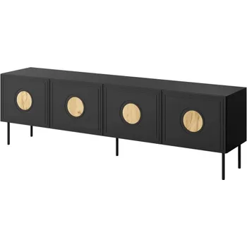 Televizní stolek Televizní stolek Halmar PALAZZO 200 (4D) černá mat/ dub (2 Karton)