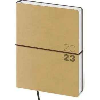 Diář Týdenní diář 2023 Flexio - B6, světle hnědý