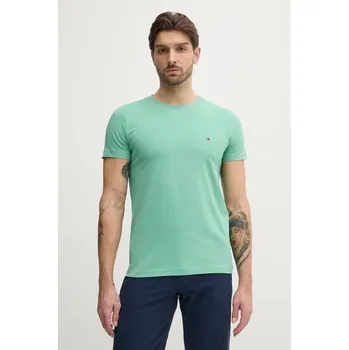 Pánské tričko Tričko Tommy Hilfiger MW0MW10800. zelená 76X, vel. M