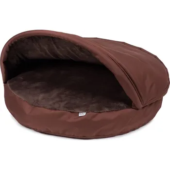 Pelíšek pro psa Pelech pro psa DONUTS kapsa no.2 hnědý s hnědou chlupatinou 80 cm x 10 cm