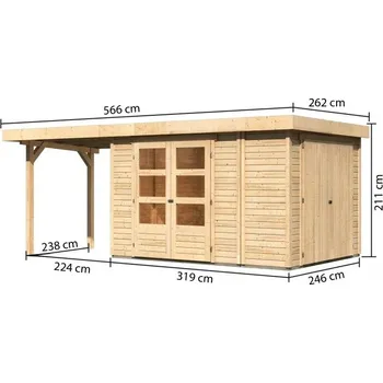Zahradní domek Dřevěný zahradní domek RETOLA 4 Lanitplast