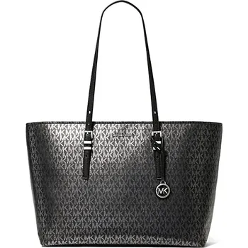 Módní doplněk Kabelka Michael Kors Quin tote metallic logo černá + doprava zdarma
