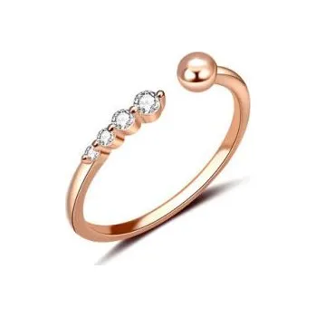 Prsten Prsten se zirkony růžové stříbro