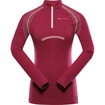 Dámské termoprádlo ALPINE PRO Dámské Tmavě růžové dámské funkční prádlo - triko Alpine Pro Seama Růžová M/L (2522530)