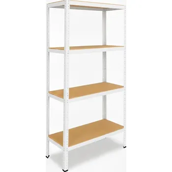 regál meets-ecommerce UG Policový regál 200x70x30, 4-7 polic barva: bílá, počet polic: 4 police