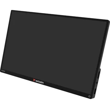 Monitor Verbatim Přenosný dotykový monitor 13,3" ALU s powerbankou 5000 mAh, hliníkový kryt, černá
