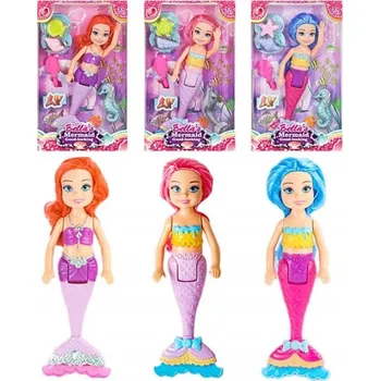 Panenka MOŘSKÁ PANNA PANENKA BAREVNÉ VLASY DOPLŇKY HRAČKA PRO HOLKY POHÁDKA